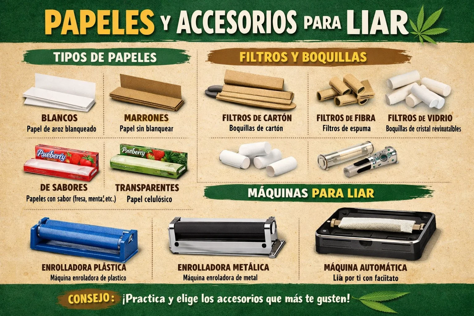 Papeles y accesorios